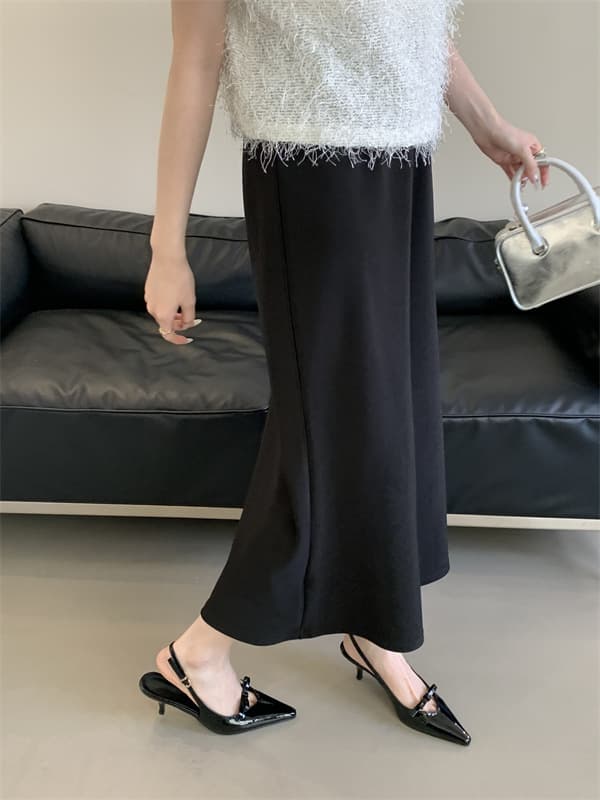 ヒール きれいめリボンバックストラップパンプス